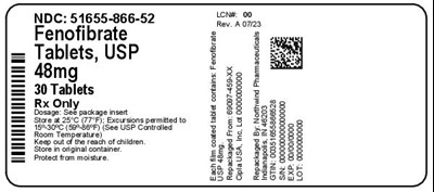 Label (51655 866 52   Rev A 07 23)